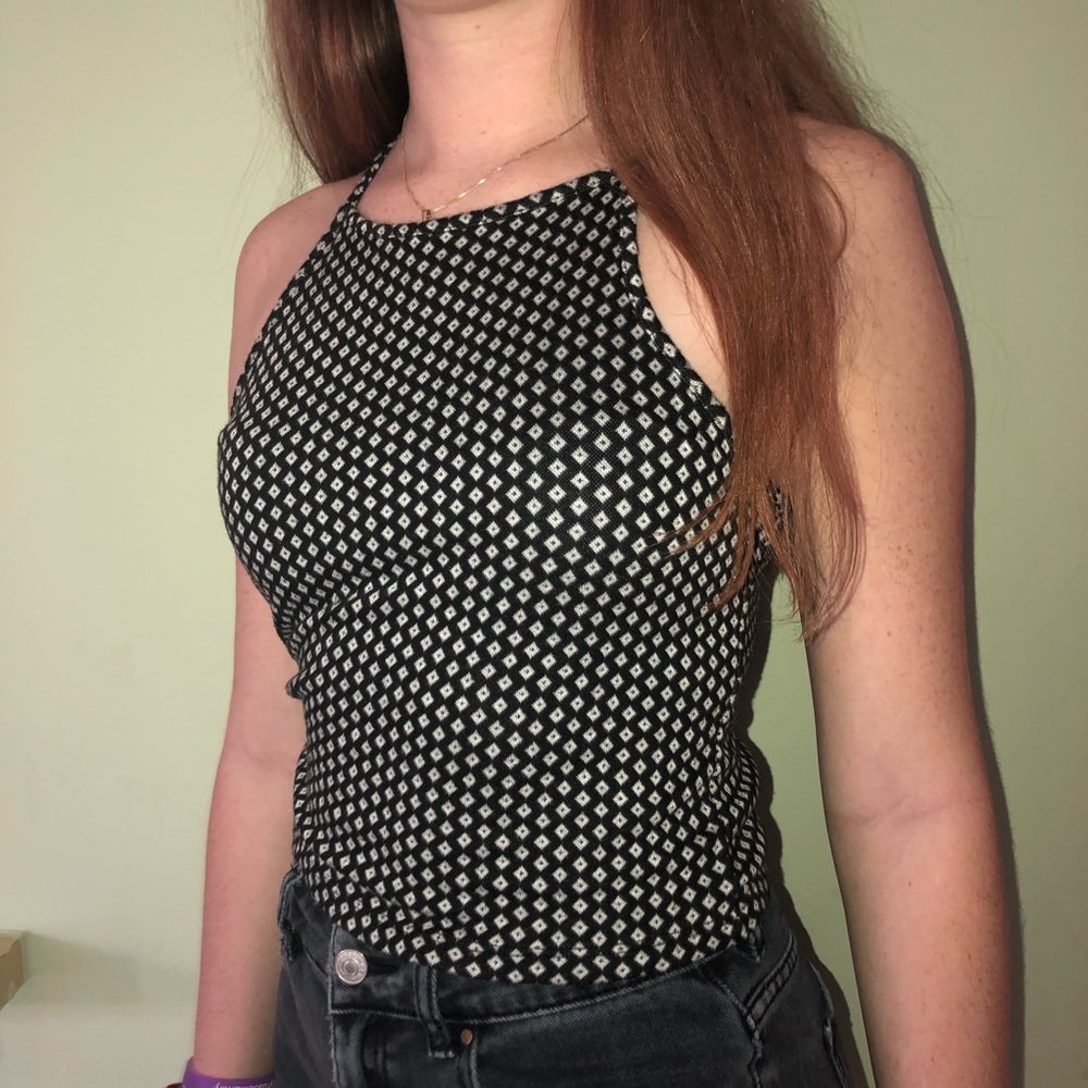 Brandy Melville Black and White Top